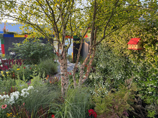 BrdBx at BBC Gardeners’ World Live: A LEGO® Red Birdbox in Callum Corrie’s Showcase Garden